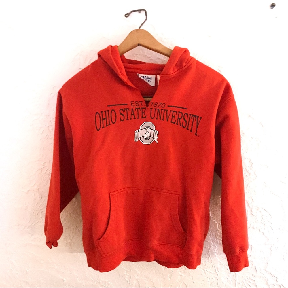Ohio State University red black scarlet hoodie